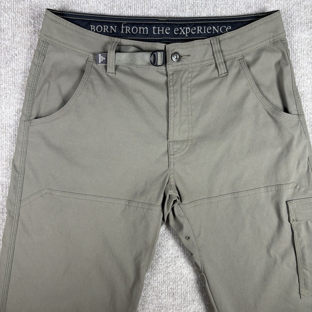 prAna Stretch Hiking Cargo Pants Mens 31x31 Brown Nylon Outdoor Trail Utility